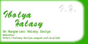 ibolya halasy business card